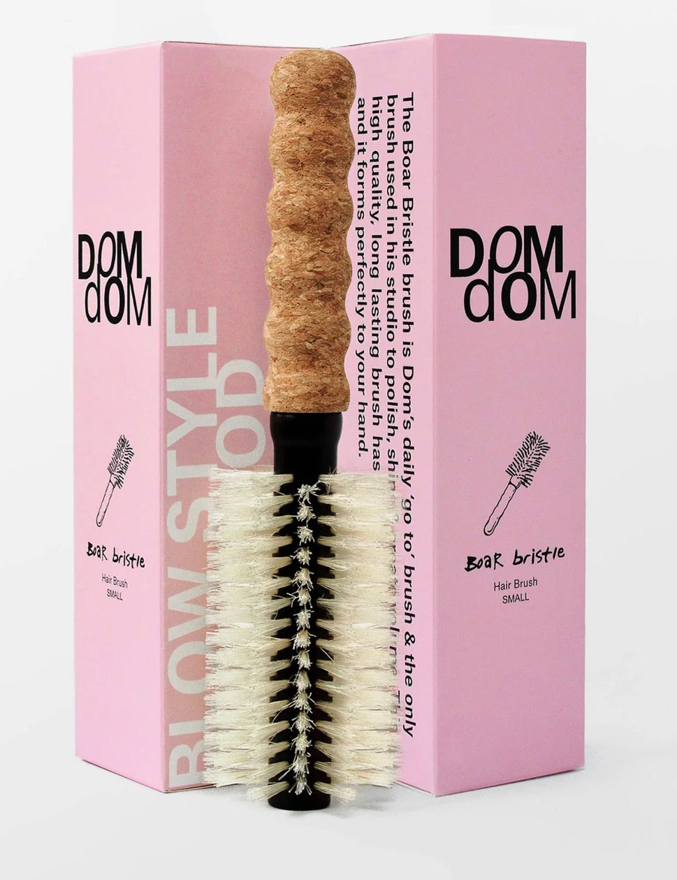 Dom Dom Small Round Boar / Nylon Bristle Brush