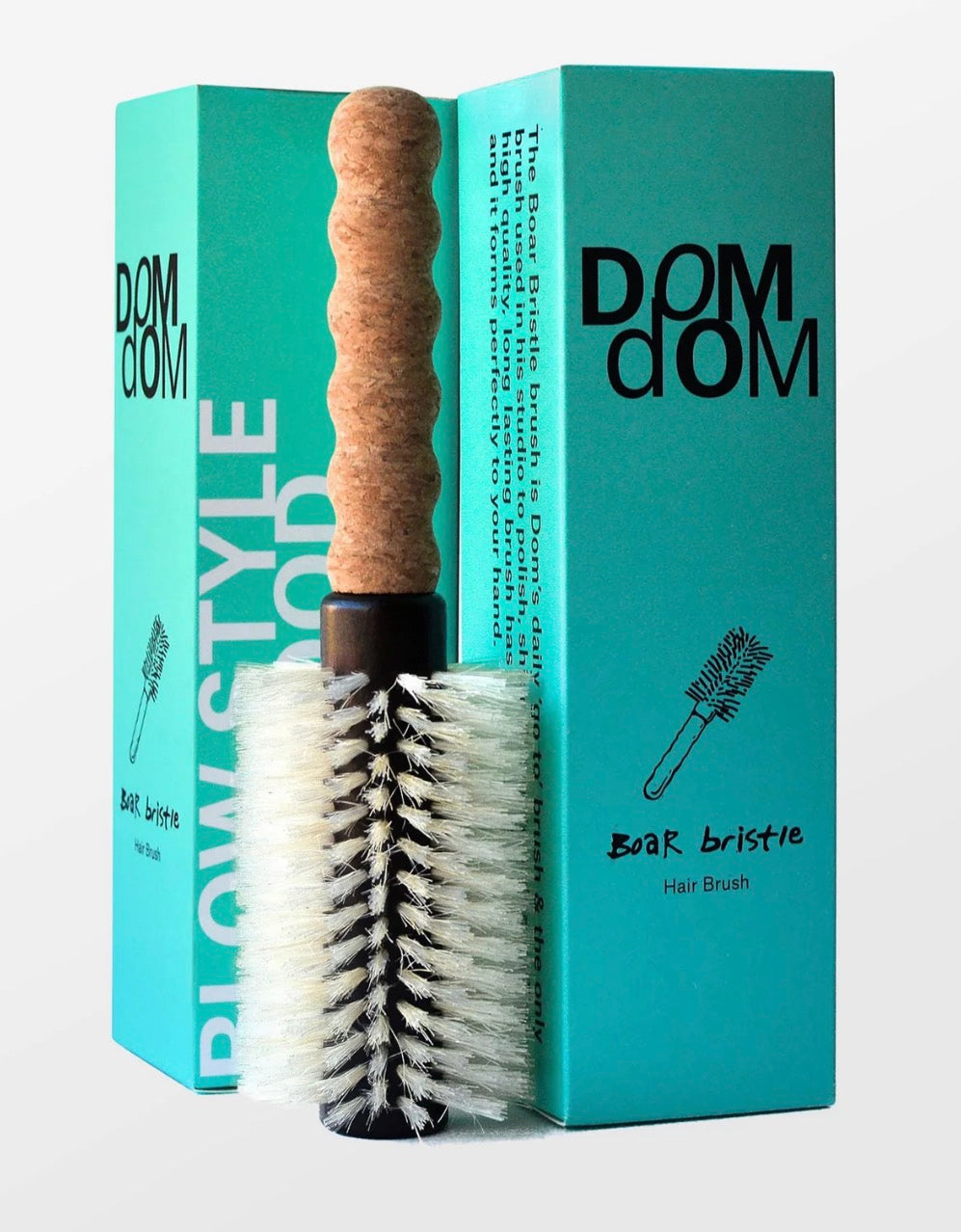 Dom Dom Medium Round Boar / Nylon Bristle Brush